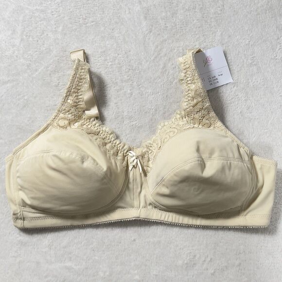 ABC 101 American Breast Care Mastectomy Bra Womens Sz 44B Beige Wireless NWT - Picture 1 of 10